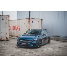 Накладки сплиттеры на пороги на Mercedes A W177 A35 AMG